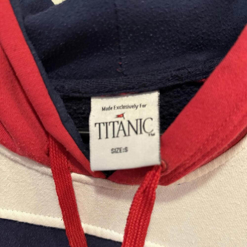 Vintage 00s‎ RARE Titanic White Star Line Hoodie Size Small - Picture 5 of 5